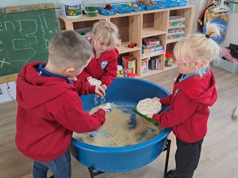 Safely Anchored Small School students engaged in activities